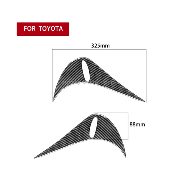 2 PCS / Set Carbon Fiber Car Back Lamp Eyebrow Decorative Sticker for Toyota GT86 / Subaru BRZ 2012-2016, Drop Glue Version