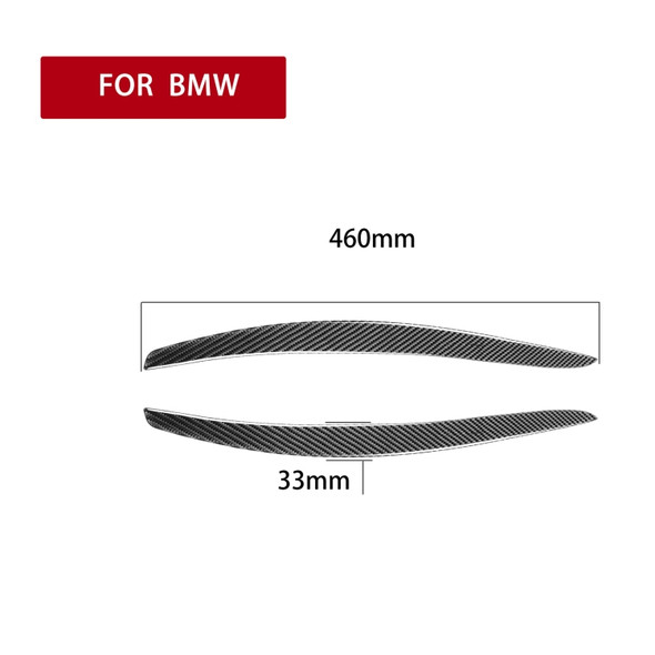 2 PCS / Set Carbon Fiber Car Lamp Eyebrow Decorative Sticker for BMW E92 / E93 2006-2012, Drop Glue Version