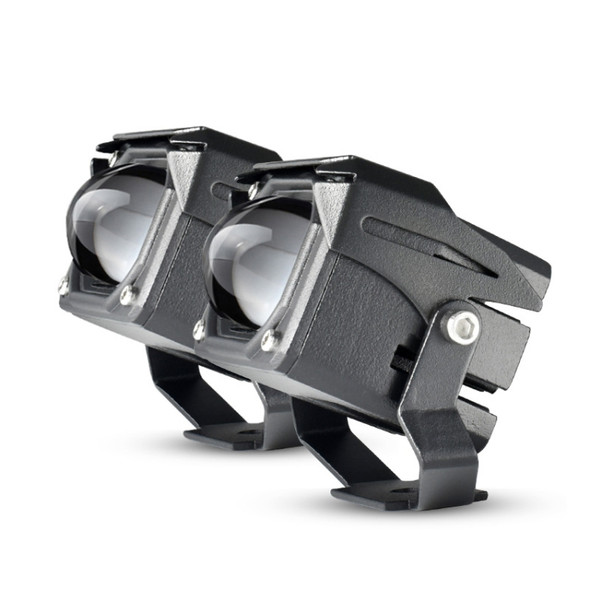2 PCS U9 Plus 9-85V 30W Motorcycle / Car IP68 Waterproof External LED Glare Small Steel Cannon Lens Headlight Spotlight, Specification:A Suit