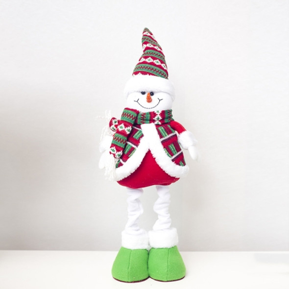 2 PCS Christmas High-heeled Plush Doll Decoration Supplies(Snowman )