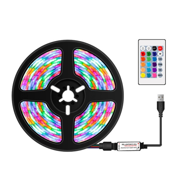 2m LED Light Strip 16 Color Remote Control RGB Light Belt USB Symphony Neon Decorative Soft Light Bar(Waterproof )