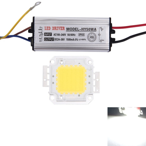 50W 4500LM High Power LED Integrated Light Lamp + 24-36V LED Driver(White Light)