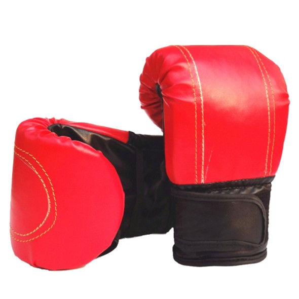 Adult Boxing Gloves Fighting Boxing Punching Half-finger Gloves(Red)