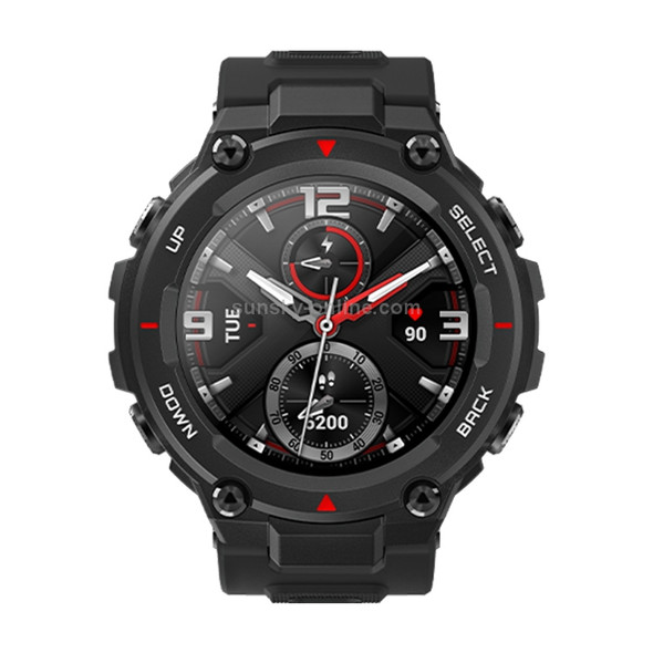 Original Xiaomi Youpin Amazfit T-Rex 1.3 inch AMOLED Screen Bluetooth 5.0 5ATM Waterproof Smart Watch, Support 14 Sport Modes / Heart Rate Monitoring / Sleep Monitoring / GPS Positioning(Black)