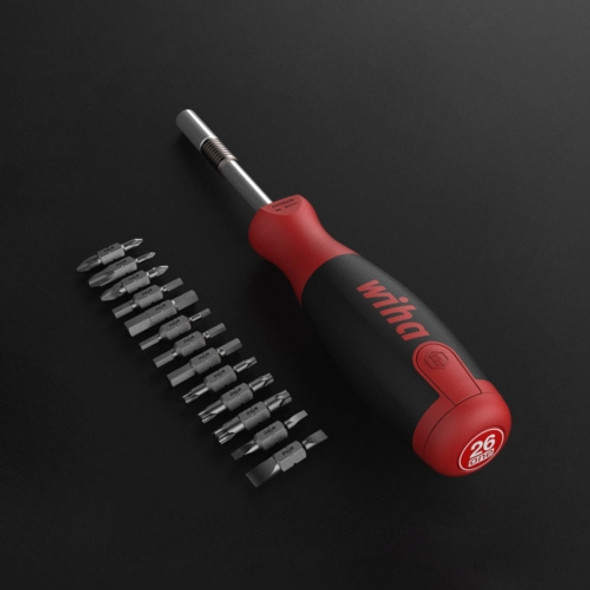 Original Xiaomi wiha Lift-style Elasticity 26 in 1 Multifunctional Portable Screwdriver(Black Red)