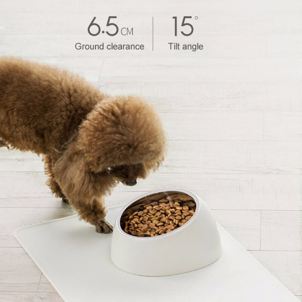 Original Xiaomi Youpin Jordan & Judy Pet Tilting 304 Stainless Steel Food Bowl (Beige White)