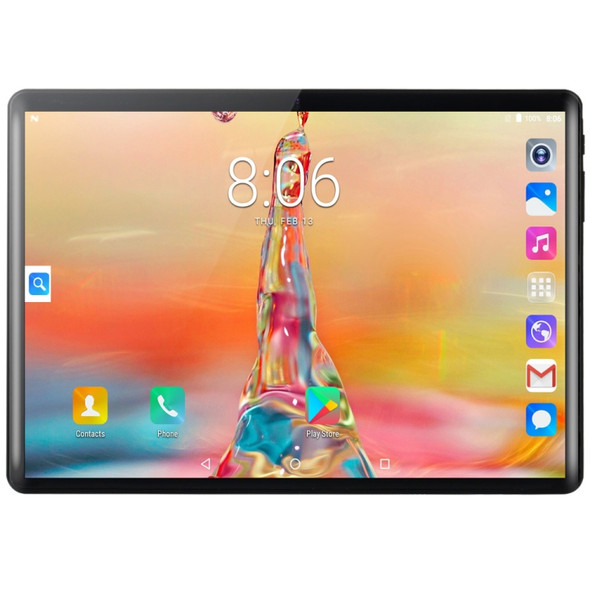 BDF S10 4G LTE Tablet PC, 10.1 inch, 2GB+32GB, Android 9.0, SC9863A Octa Core Cortex-A55, Support Dual SIM & Bluetooth & WiFi & GPS, EU Plug (Black)