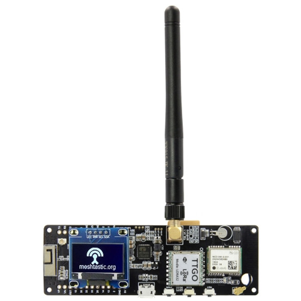 TTGO Meshtastic T-Beam V1.1 ESP32 915MHz OLED WiFi Bluetooth GPS NEO-6M SMA 18650 Battery Holder