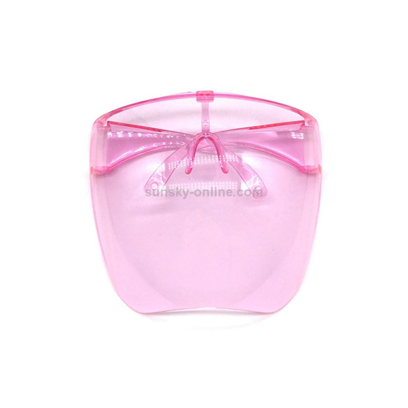 2 PCS Kids Anti-Saliva Splash Anti-Spitting Anti-Fog Face Shield Sunscreen Sunglasses (Pink)