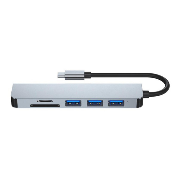 6 in 1 Type C to 3 x USB Ports + SD/TF + HDMI Docking Station