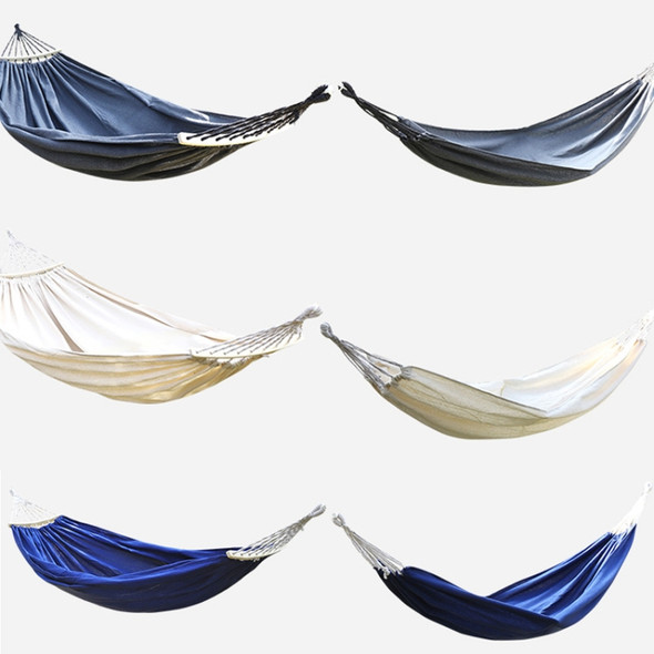 Thickened Canvas Hammock Outdoor Anti-rollover Portable Swing 190x80cm, Style: Non-stick Blue