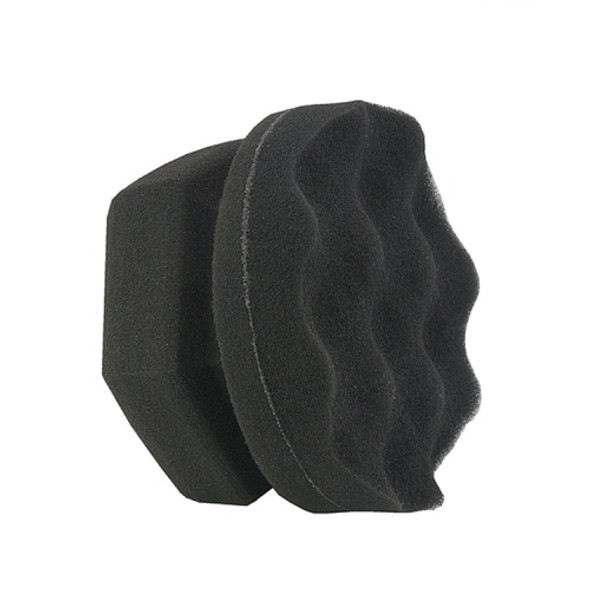 5 PCS Hand-Grabbing Waves High Density Car Tire Wax Sponge Leather Wax Sponge, Specification: Large