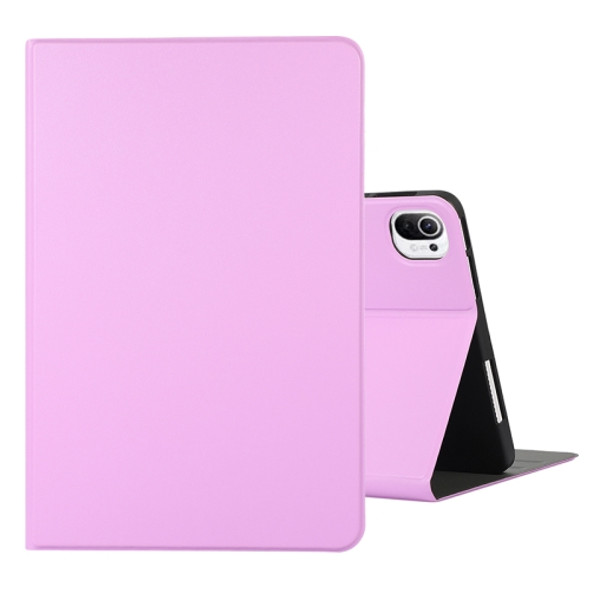 For Xiaomi Pad 5 Voltage Craft Texture TPU Horizontal Flip Protective Case with Holder(Purple)