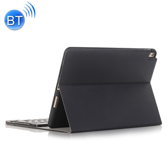 Bluetooth Keyboard Ultrathin Horizontal Flip Leather Case for iPad Pro 10.5 inch, with Holder & Pen Groove (Black)