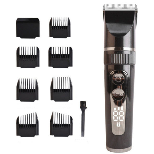 BF-868 LCD Digital Display Electric Hair Clipper Baby Children Adult Electric Hair Clipper Set(Black)