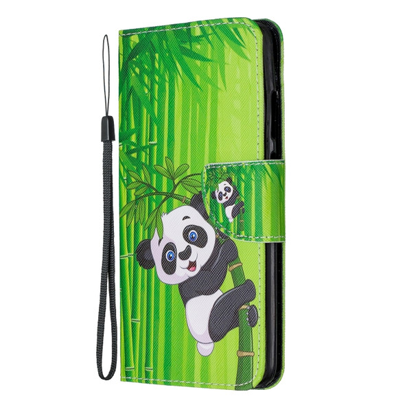 For Huawei Mate 30 Pro Colored Drawing Pattern Cross Texture Horizontal Flip PU Leather Case with Holder & Card Slots & Wallet(Panda Bamboo)