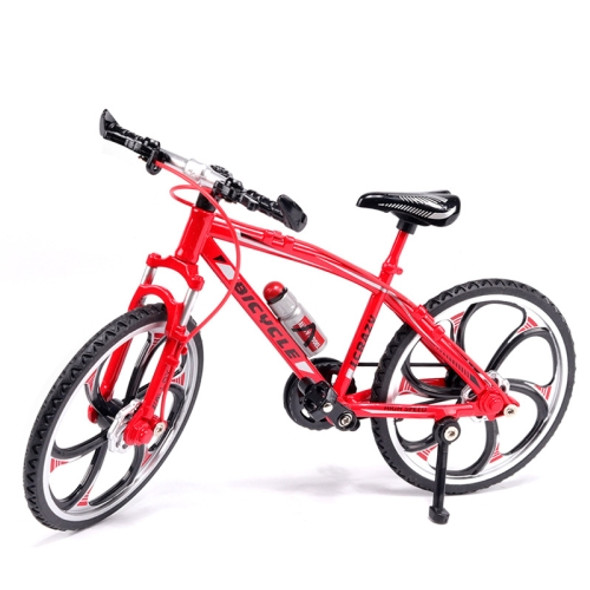 1:8 Scale Simulation Alloy Bicycle Model Mini Bicycle Toy Decoration(Mountain Bike-Red)