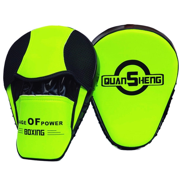 QUANSHENG HSG-20 Arc Boxing Hand Target Sanda Fighting Training Target(Fluorescent Green)