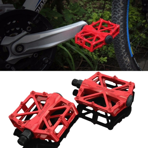 BaseCamp BC-671 Aluminum Alloy Pedal Non-slip Comfortable Bicycle Pedal (Red)