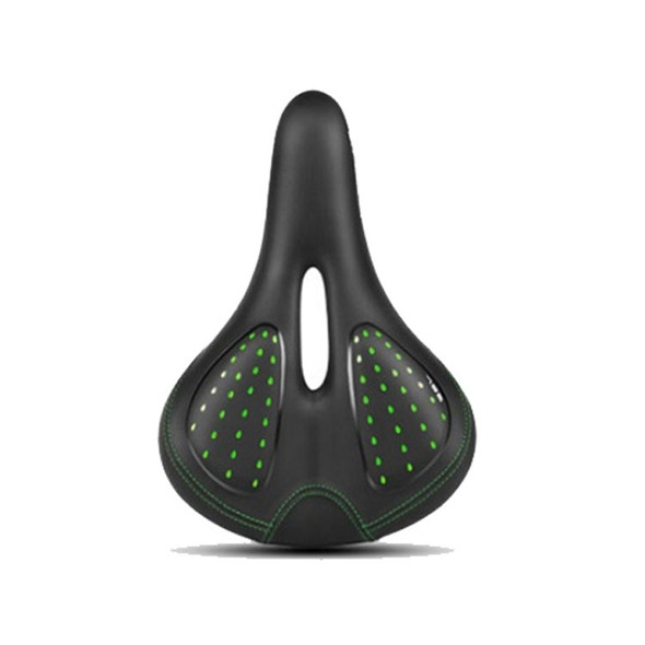 WHEEL UP Bicycle Seat Large Saddle Bicycle Seat(Black And Green)