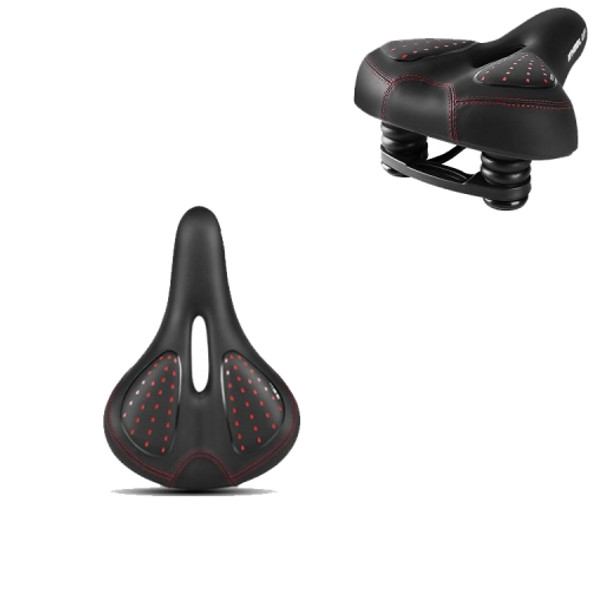 WHEEL UP Bicycle Seat Large Saddle Bicycle Seat(Black And Red)