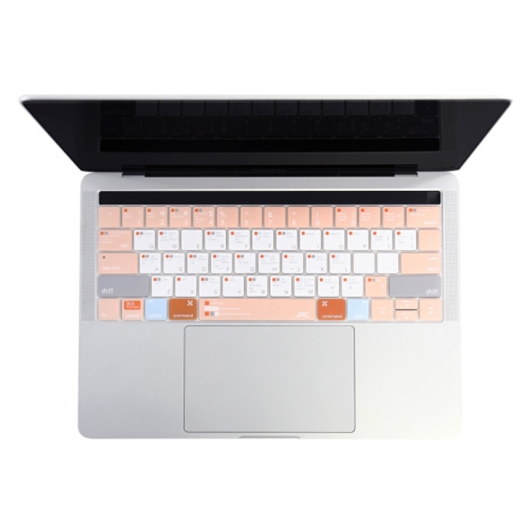 JRC English Version Colored Silicone Laptop Keyboard Protective Film For MacBook Air 13.3 inch A1932 (2018)(Coral Pink)