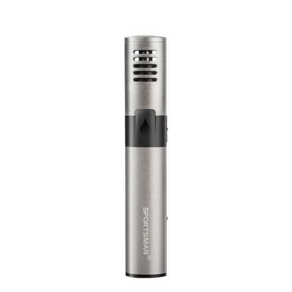 SPORTSMAN SM-423 Metal Aluminum Tube Body Shaved Nasal Hammer USB Rechargeable Water Washed Nose Hair Cutting(Silver Gray)