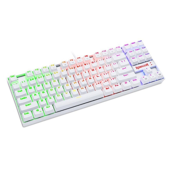 Redragon K552 RGB Illuminated Gaming 87-Keys Mechanical Keyboard, Cable Length: 1.8m(White)