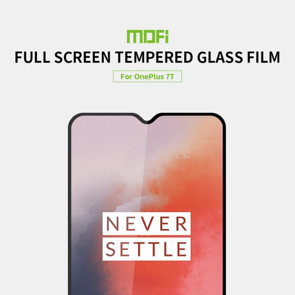 For Oneplus 7T MOFI 9H 2.5D Full Screen Tempered Glass Film(Black)