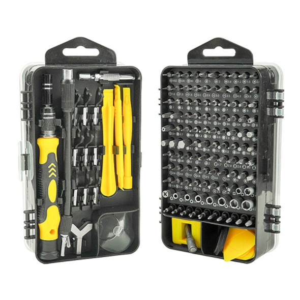 138 in 1 DIY Mobile Phone Disassembly Tool Clock Repair Multi-function Tool Screwdriver Set (Yellow)