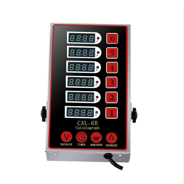 Kitchen Timer Fried Chicken Burger Baked Timer, EU Plug, Specification: 6 Channel