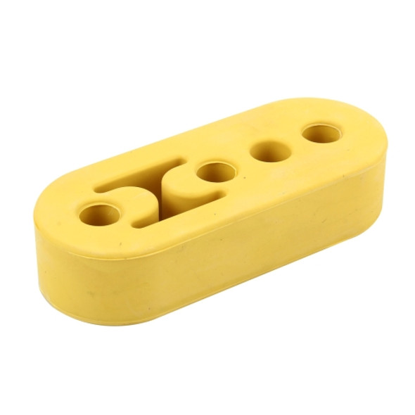 Universal Car 4 Holes Adjustable Rubber Mounting Bracket Exhaust Tube Hanging Rubber Tube(Yellow)