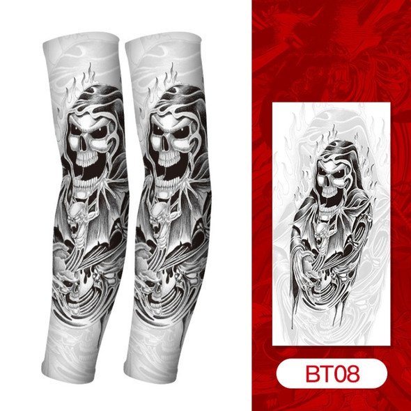 Summer Fake Tattoo Pattern Sunscreen Ice Sleeve Men And Woman Outdoor Riding Ice Sleeves(BT08)