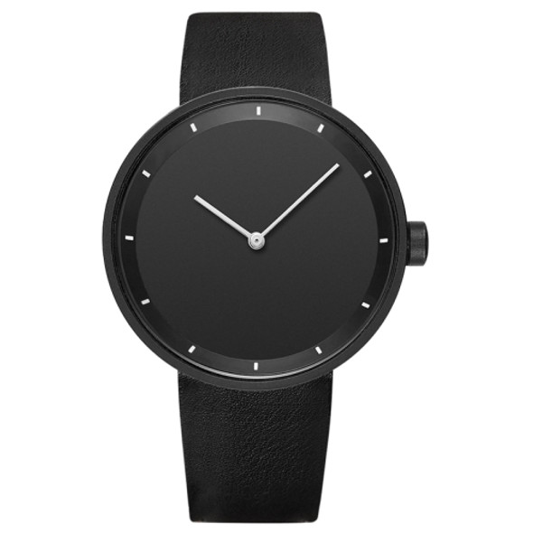 YAZOLE Simple Fashion Quartz Couple Watch(523 Black Shell Black Tray Black Belt)