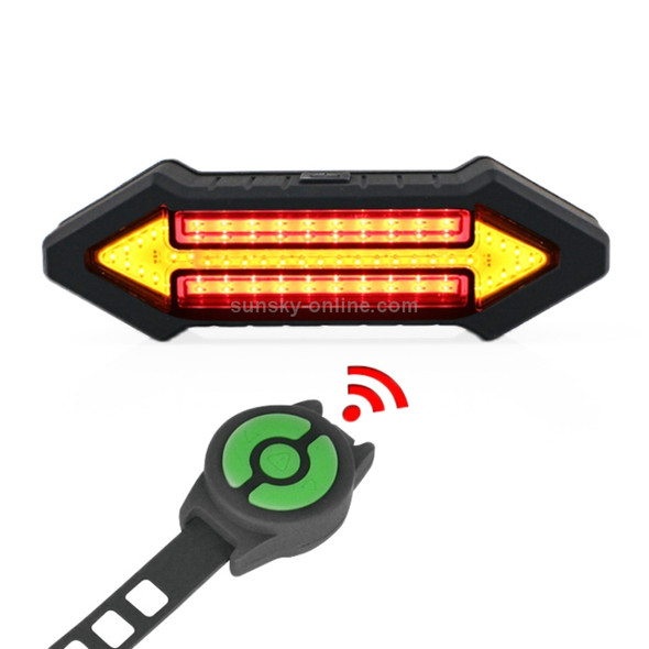 Bicycle Tail Light Intelligent Wireless Remote Control Turn Signal Warning Light