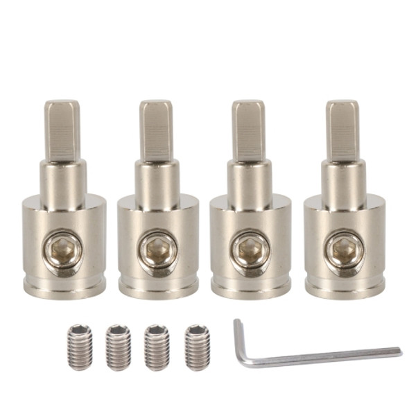 A5683 4 PCS Car Large Size Nickel-plated Brass 0GA to 4GA Audio Terminal Block with Screws