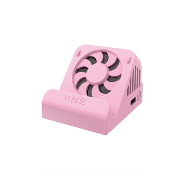 IINE Portable Video Conversion Base With Fan Cooling HDMI Video Converter For Nintendo Switch(Pink-L389)