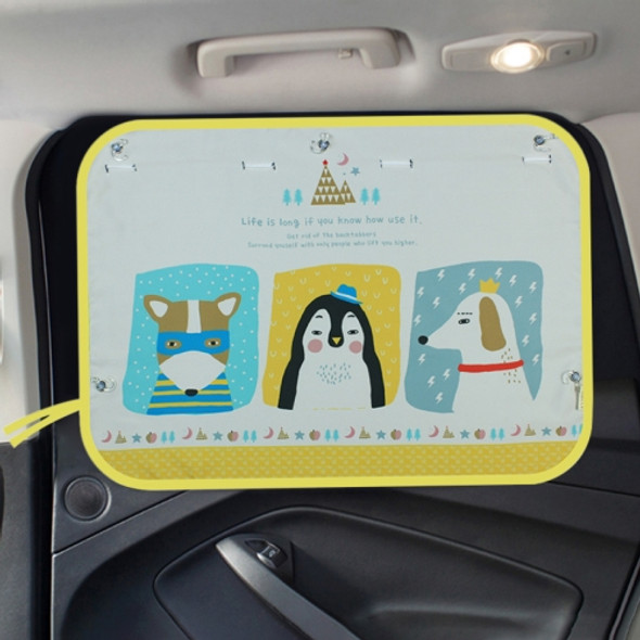 Zoo Pattern Car Large Rear Window Sunscreen Insulation Window Sunshade Cover, Size: 70*50cm