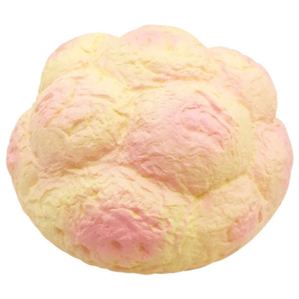 Large Scented Cream Puff Squishy Slow Rising Straps Soft Squeeze Simulate Pineapple Bread Cake Gift Kid Fun Toy Size: 25x13cm(Pink)