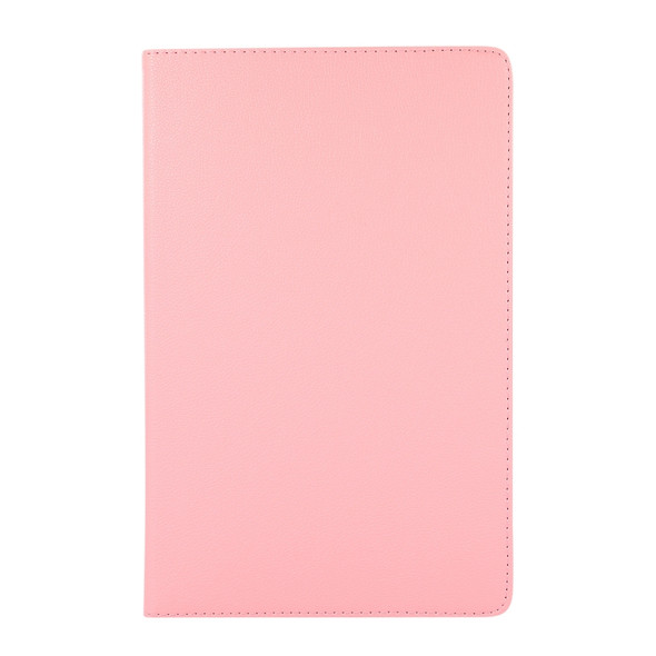 For Xiaomi Pad 5 Pro 360 Degree Rotation Litchi Texture Flip Leather Case with Holder(Pink)