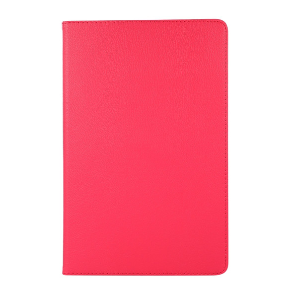 For Xiaomi Pad 5 Pro 360 Degree Rotation Litchi Texture Flip Leather Case with Holder(Rose Red)