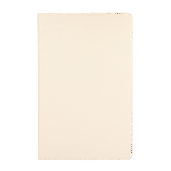 For Xiaomi Pad 5 Pro 360 Degree Rotation Litchi Texture Flip Leather Case with Holder(White)
