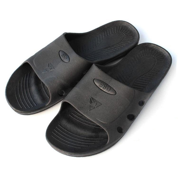 Anti-static Anti-skid Six-hole Slippers, Size: 42 (Black)