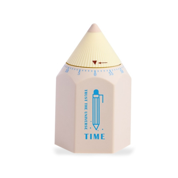 Pencil Shape Time Manager Kitchen Countdown Timer Student Mechanical Timer(Oat)