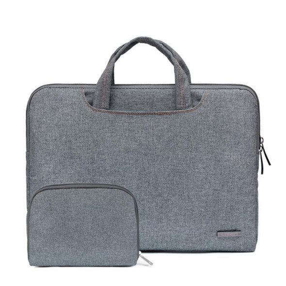 LiSEN LS-116 Simple Laptop Bag Business Laptop Liner Bag, Size: 15.6 inch(Snowflake Nylon Gray)