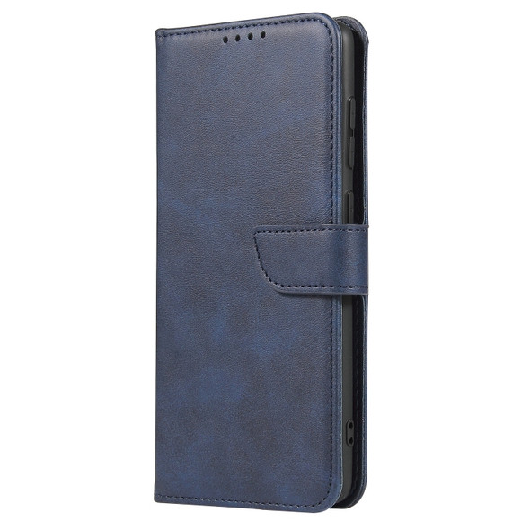 For Huawei Mate 20 Pro Calf Texture Buckle Horizontal Flip Leather Case with Holder & Card Slots & Wallet(Blue)