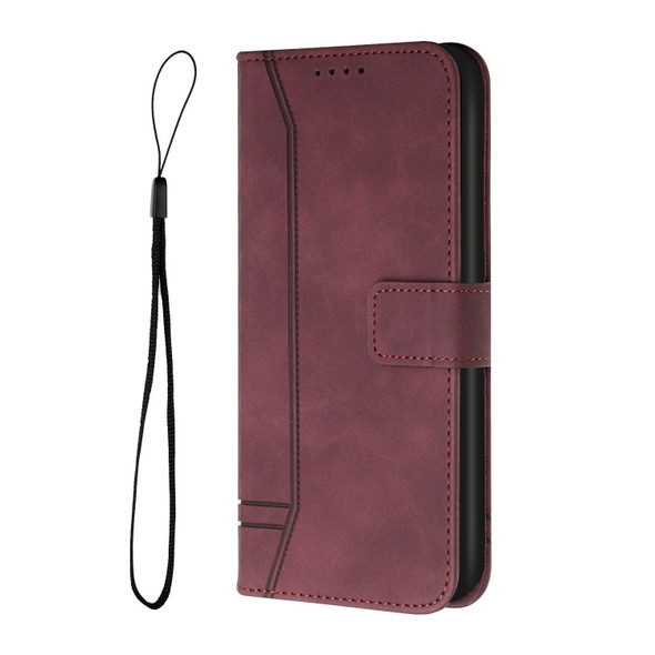 For Huawei P40 Pro Retro Skin Feel Horizontal Flip Soft TPU + PU Leather Case with Holder & Card Slots & Photo Frame(Wine Red)