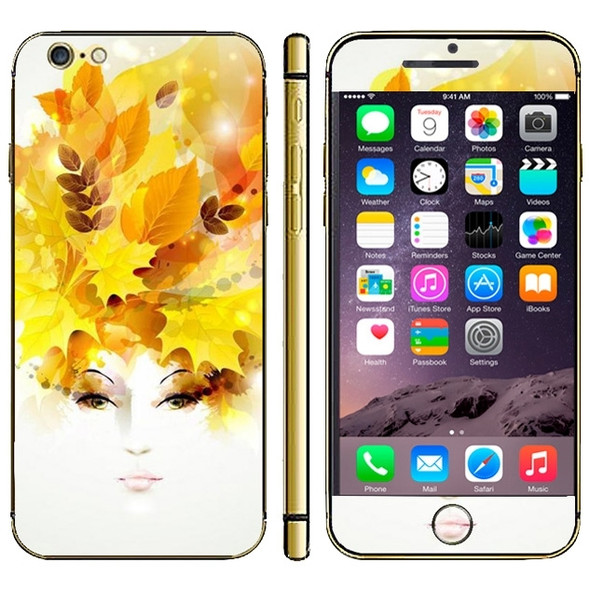 Leaves and Beauty Pattern Mobile Phone Decal Stickers for iPhone 6 & 6S
