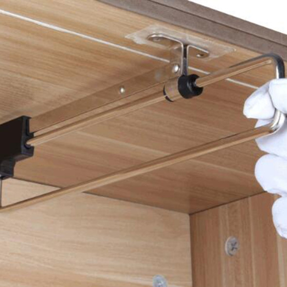 Telescopic Rail Pull-Out Wardrobe Clothes Hanger(30cm)