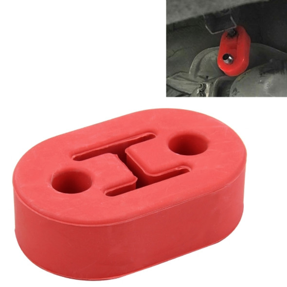 Universal Car Two Holes Adjustable Rubber Mounting Bracket Exhaust Tube Hanging Rubber Tube Car Exhaust Pipe Hanging Shackle Hanging Exhaust Hanging From Ear(Red)